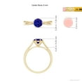thumbnail image 4 of Angara Natural 0.9 Ct. Tanzanite with Diamond Solitaire Ring in 14K Yellow Gold for Women (Ring Size: 3.5), 4 of 9