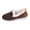 Brown, variant on Women's Snow Boots Fleece Lined Comfortable Fashion Slip on Walking Flats Loafers Casual Winter Ankle Booties for Indoor Outdoor Brown Size 6.5
