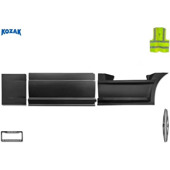 Front, Middle & Rear Fairing Panel Set Right Passenger Compatible with Freightliner Cascadia 2018 