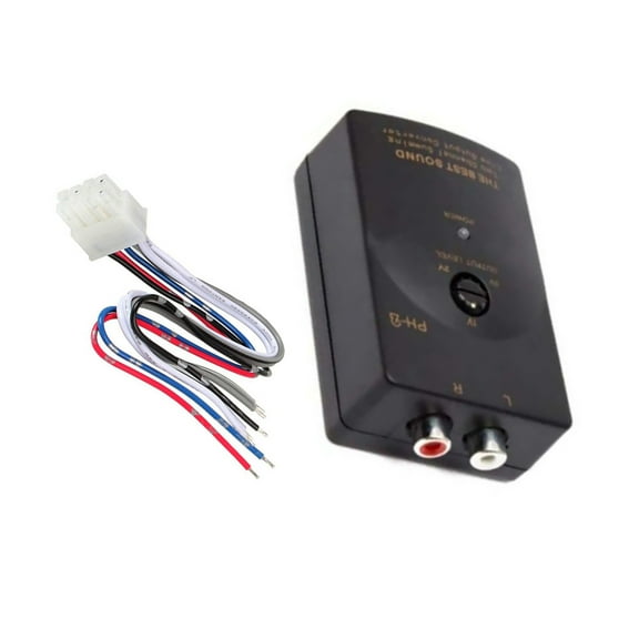 Signal Hi-Low Converter Kit 0.2V-2V Output, 8.5x5.2x2.5cm for Upgrading Vehicle Audio