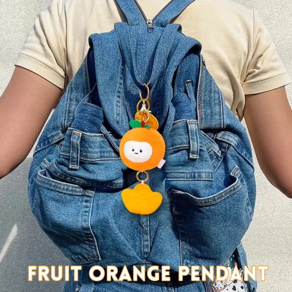 Cute Fruit Orange Pendant Plush Toy Doll Bag Hanging Ornament Keychain For Girlfriend Giftcute Fruit Orange Pendant Plush Toy Doll Bag Hanging Ornament Keychain, Plush Toy Design