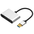 thumbnail image 2 of Cable Adaptador de Conversión 2 en 1 Hugo de USB 3.0 a VGA 1080P Plateado, 2 of 9