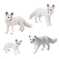 thumbnail image 2 of Conjunto de figuras de animales, adorno, colección de cumpleaños realista, figura de juguete de simulación, modelos de animales terrestres para fiesta ártico, 2 of 7