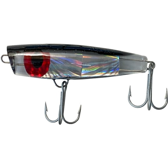 Kaku Iny Swimmer Lure, Black, Red and Clear