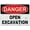 Warning Sign 1, variant on Metal Hanging Plate Horizontal Sign NO SMOKING MATCHES OR OPEN LIGHTS, Waterproof, Fade and Scratch Resistant, safety signs, equipment Warning signs, etc - DANGER SIGN Style 30x40cm