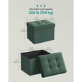 thumbnail image 3 of Otomana plegable SONGMICS Retro Green ULSF102C01, 3 of 6