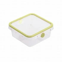 JWDX Closure Bags and Lids and Boxes Clearance, Ultra Seal 1 Cup Rectangle Airtight Food Storage Container Latching Lid Microwave and Dishwasher Clear with Blue Gasket ，Vt=570Ml/1150Ml