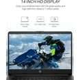 thumbnail image 5 of HP 14" HD Laptop for Students and Business, Intel Quad-Core Processor, 16GB RAM, 64GB eMMC+256GB Micro SD, Long Battery Life, UHD Graphics, Webcam, Windows 11 Home in S Mode, Jet Black, 5 of 7