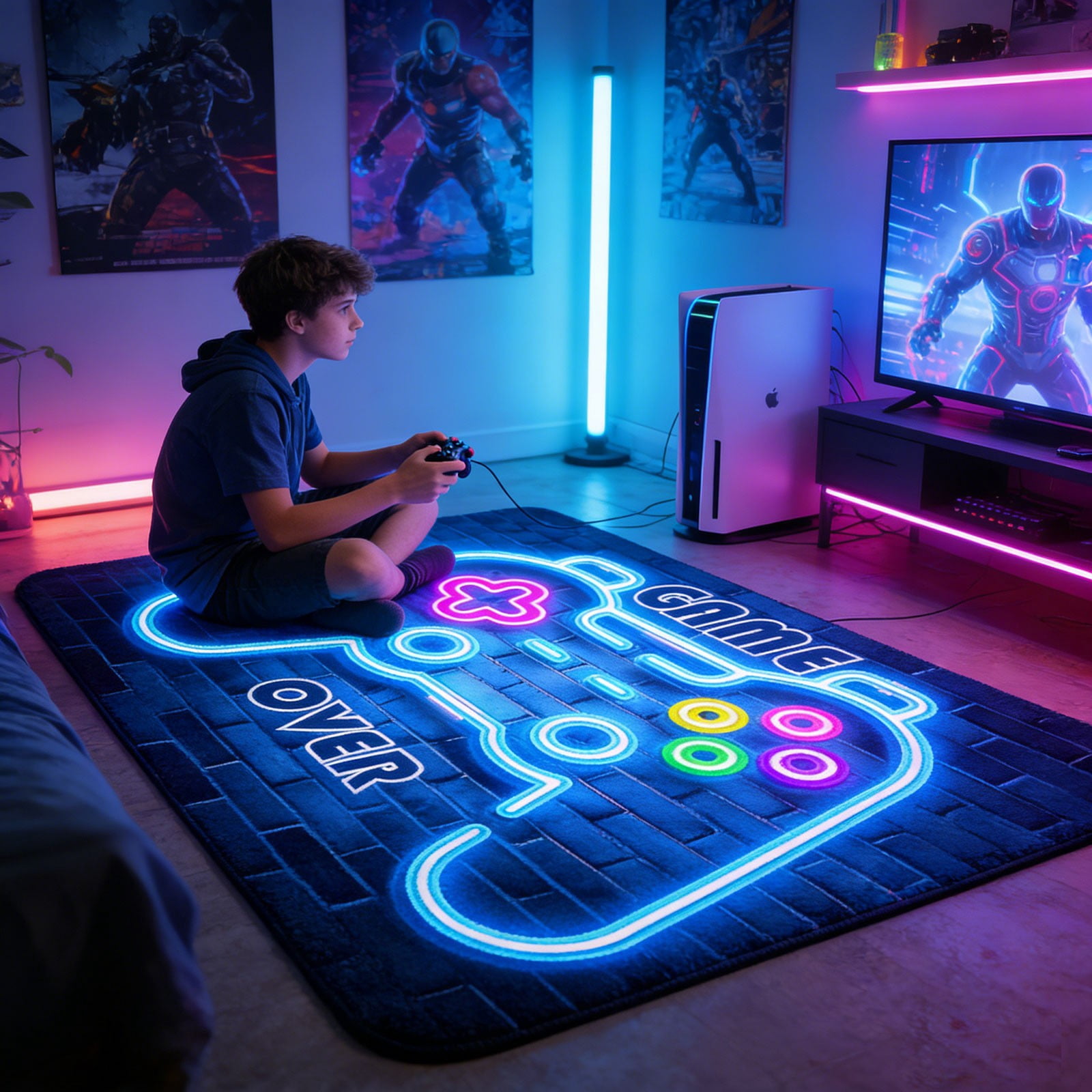 ZYS Interactive Educational Play Mat Colorful Game Carpet For Kids Learning And With Soft Crystal Velvet Material