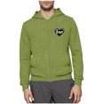 thumbnail image 2 of Mrmaere Men's Hooded Jacket Full-Zip Cut-Out Sleeve Graphic Print Stylish Casual Outerwear for Daily & Leisure Green S, 2 of 6