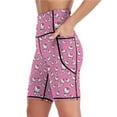 thumbnail image 4 of Wp12132350-desktop-hello-kitty-pink-wallpapers Women Biker Shorts, High Waisted Tummy Control Workout Shorts for Running Yoga Athletic, 4 of 6