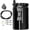 Black, variant on Riousery Universal Auto Oil Catch Can Breather Reservoir with Mounting Parts Aluminium Alloy Black 7.48 inches / 19 cm