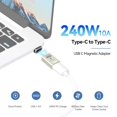 thumbnail image 2 of Adaptador magnético USB C HESKUL USB4 40 Gbps 240 W 8K 60 Hz (paquete de 2), 2 of 8
