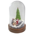 thumbnail image 4 of Northlight Lighted Santa and Christmas Tree Cloche Style Decoration - 7", 4 of 5