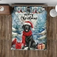 thumbnail image 4 of Merry Christmas Labrador Retriever Enjoys Woofmas Winter Xmas Holiday Quilt Bedding Set Lab Dog Lover Gifts 1 Blanket Bed Cover 2 Pillowcases - 02022, 4 of 5