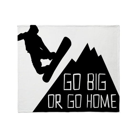 CafePress - Snowboarder Go Big Throw Blanket - Soft Fleece Throw Blanket, 50"x60" for All Ages