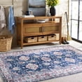 thumbnail image 2 of SAFAVIEH Martha Stewart Candyce Aztec Machine Washable Area Rug, Navy/Beige, 5' x 7', 2 of 11