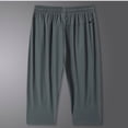 thumbnail image 7 of XAOFW Casual Summer Ice Silk Capri Pants For Women Stretch Breathable Elastic Waist Loose Fit Trousers For Daily Wear Comfortable Bottoms XXXXXXXL, 7 of 7
