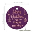 thumbnail image 6 of Inkdotpot Merry Christmas & Happy Holiday Bottle Tag Real Rose Gold Foil Favor Hang Tags Pack Of 50, 6 of 6