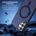 thumbnail image 4 of Entronix Magnetic Case for Galaxy S26 Ultra, Frosted Matte Back Shock-Absorbent Protective Cover, Navy Blue, 4 of 5