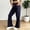 Navy, variant on Women's Wide Leg Sweatpants Drawstring Stretch Flare Pants Athletic Pants with Pockets