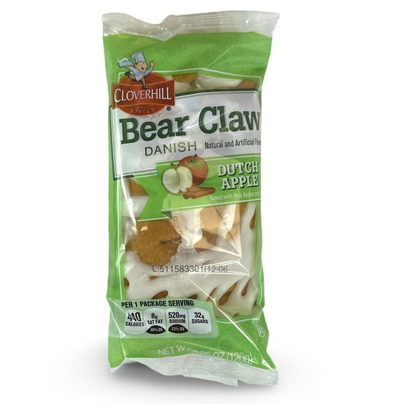 Cloverhill Cloverhill Bakery Bear Claw Dutch Apple Danish, 6 Count