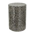 thumbnail image 1 of Taburete Capiz Accent de mesa Benzara, 51 cm, diseño cilíndrico, 1 of 5