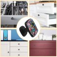 thumbnail image 5 of 4 Pcs Cabinet Handle Drawer Pulls Peace Sign Knobs with Screws Square Furniture Office Cabinet Knob Decoration, 5 of 7