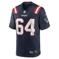 thumbnail image 2 of Men's Nike Andrew Stueber Navy New England Patriots Game Player Jersey, 2 of 4