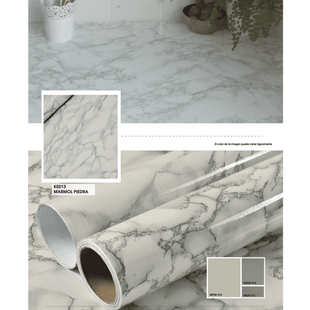 Vinil Adhesivo PANEL DECORATIVO Tipo Maderas Mármol Marfil