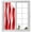 Red, variant on Navy Blue Privacy Window Film, Decorative Frosted Glass Window Film, Modern Moire Abstract Ripple Geometric Reusable Peel and Stick Static Cling for Home Bathroom Office Glass Door 23.6"x59"
