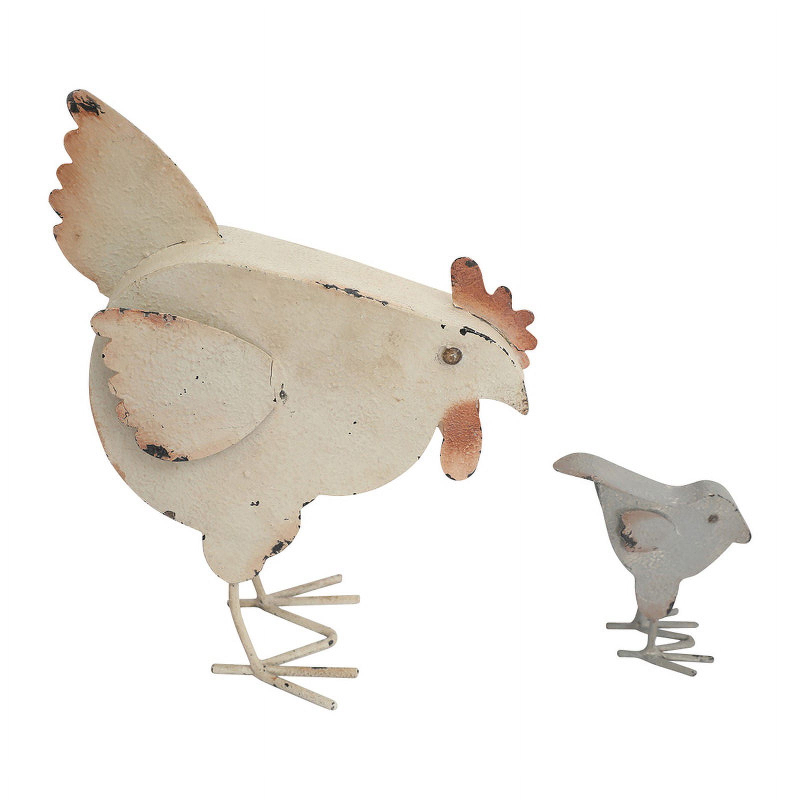 Lila's Dual-Tone Tabletop Metal Farmhouse Henhouse Set of 5
