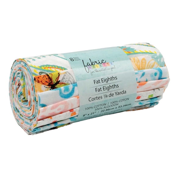 Fabric Palette Fat Eighths (12 Pre-Cut 9 Inch X 21 Inch) 100% Cott