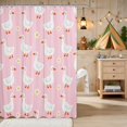 thumbnail image 2 of Erosebridal Goose Shower Curtain 72Wx72L for Girls, Pink Daisies Waterproof Bathroom Curtain, 2 of 5