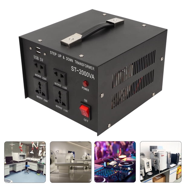 Transformador De Voltaje De 2000 W Convertidor Reductor Elevador De 110 V A 120 V Entrada De CA De 220 V A 240 V, Ajustable, Protección Contra Sobrecarga Para Secadores De Pelo Y