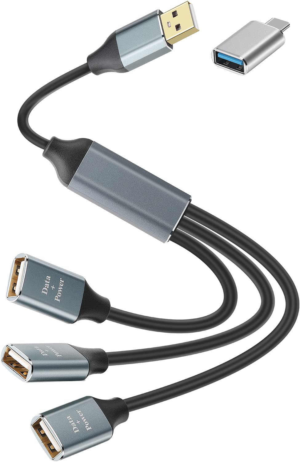 Pasow USB Splitter Y Cable, USB 2.0 A 1 Male to 3 Female USB Y Splitter