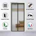 thumbnail image 4 of 36 in. x 96 in. Black Velcro Fiberglass Magnetic Screen Doors with Super Strong Encryption Magnets, 4 of 6