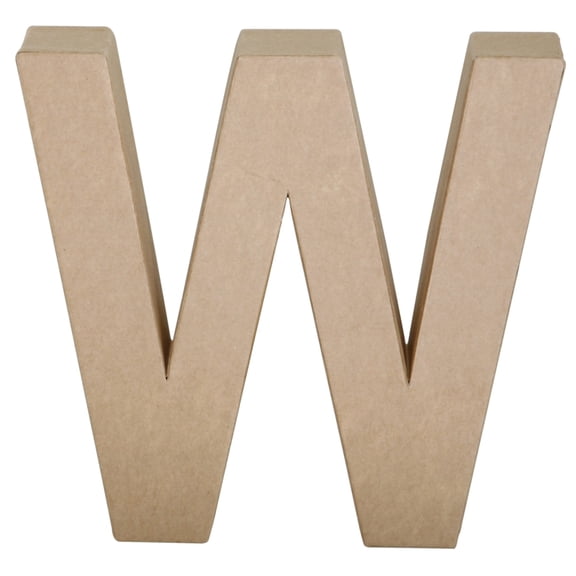 Papier Mache Letter, 7", W