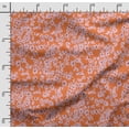 thumbnail image 2 of Soimoi Floral Print,Cotton Poplin, Sewing Fabric Sold by The Yard 42 Inch Wide,Sewing Craft Quilting/Quilt Making Fabric, Orange & White, 2 of 5