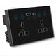 thumbnail image 1 of Enchufe Universal UE, Reino , EE. UU., Tuya, WiFi, Interruptor de de Corriente Inteligente Negro con Puerto USB y Tipo C, Salida Smart Life, 1 of 8