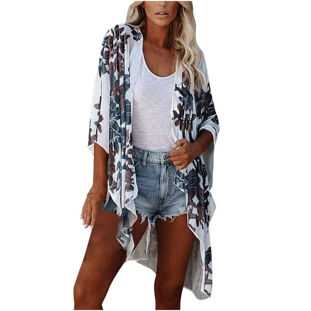 Printed kimono shop cardigan
