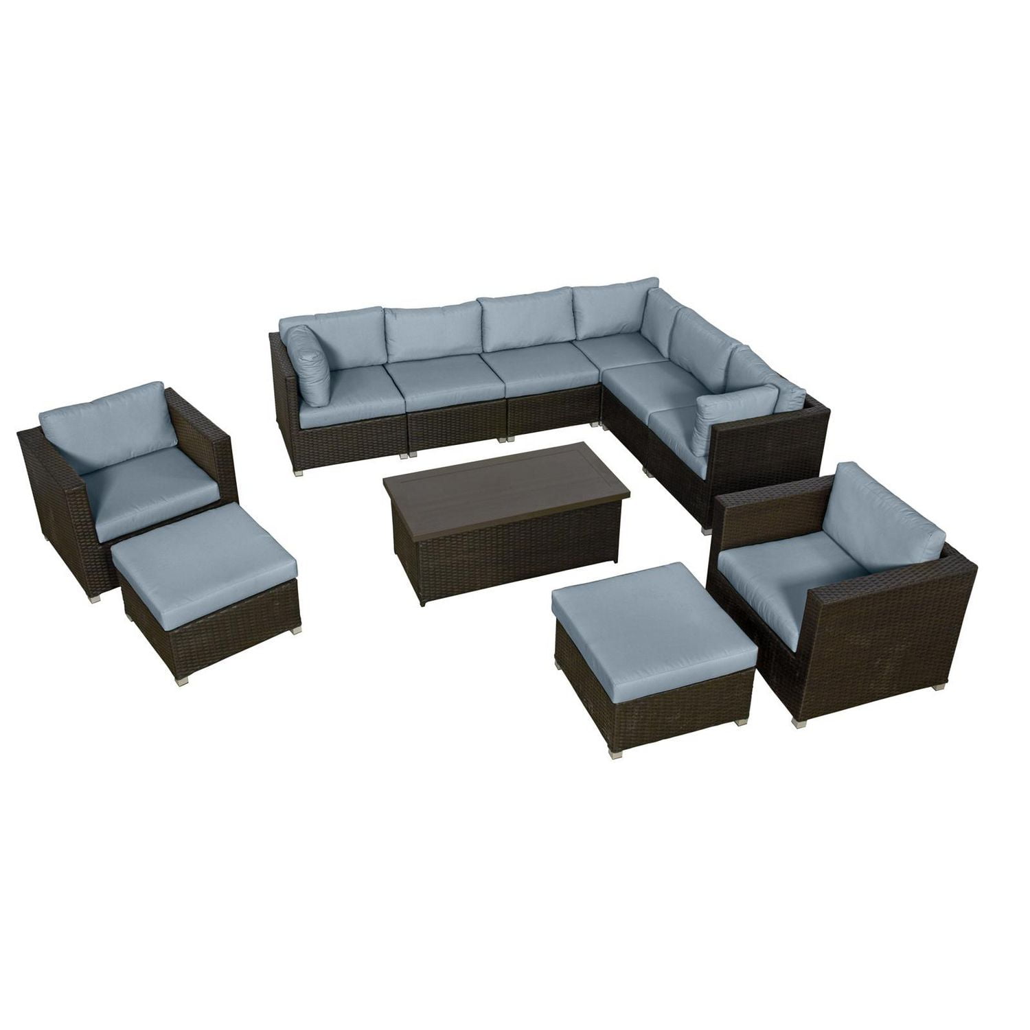 Innesbrook Collection -Piece Aluminum Patio Conversation Set with Spa Cushions