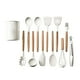 thumbnail image 1 of Juego de utensilios de cocina de 11 Uds., juego de utensilios de cocina de silicona versátiles resistentes al calor con mango de madera para el hogar, 1 of 10