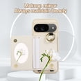 thumbnail image 3 of ELEHOLD Case for Google Pixel 9 / 9 Pro,Detachable Lanyard Crossbody Leather Wallet Case with Ring Holder & Mirror,White, 3 of 9