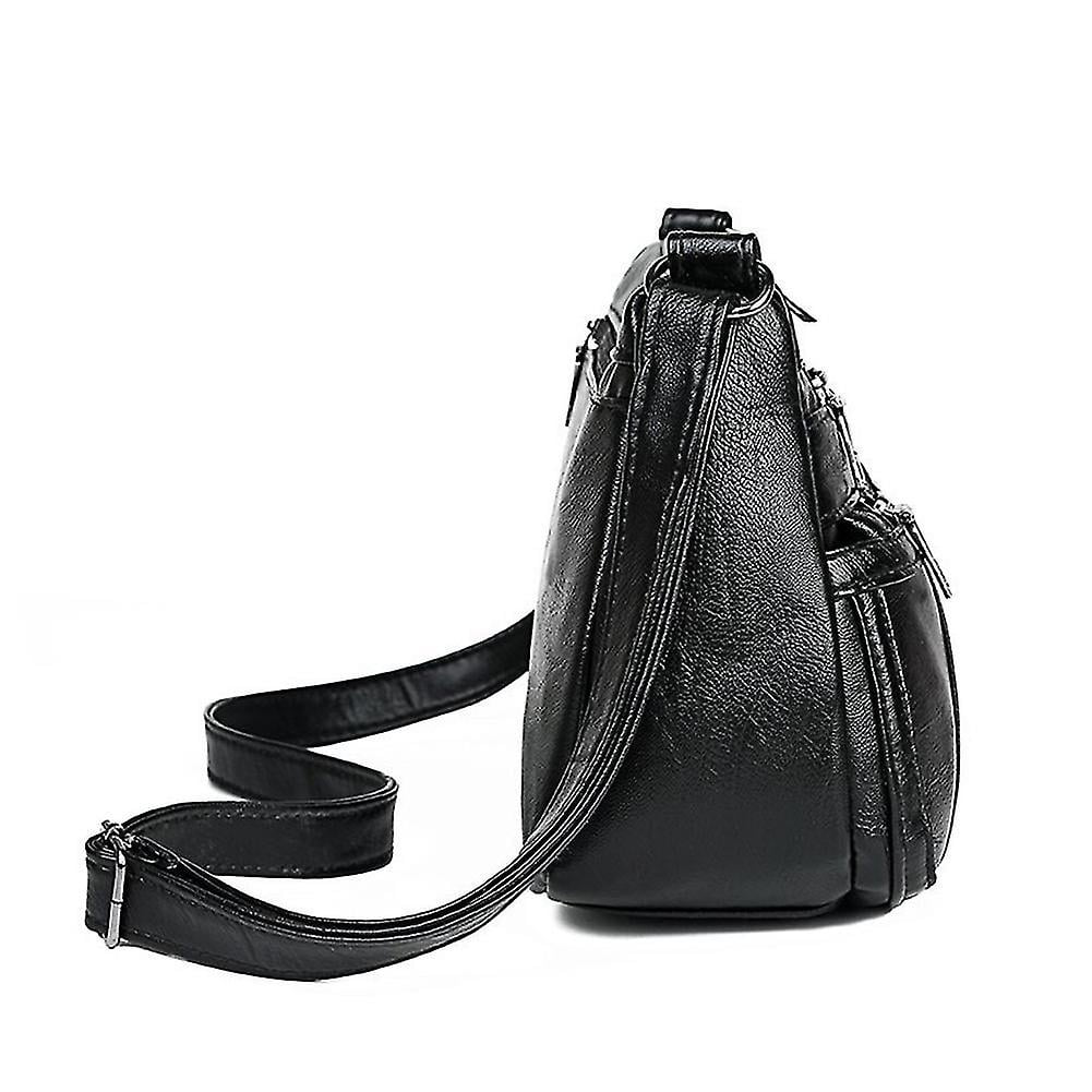 Black leather crossbody bag sale clearance