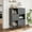 Black, variant on Senfot Modern Accent Cabinet with Doors and 3-Tier Storage Cabinet, Wooden Buffet Display Stand with Strong Legs for Dining Room,Kitchen, Living Room, Hallway,Brown