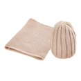 thumbnail image 4 of Sombrero de Punto para Bebés Bufanda Gorro de Invierno Cálido con Bufanda Calentador de Cuello Beige, 4 of 8