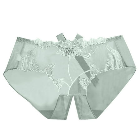 Womens Crotchless Underwear Cheeky Panties for Women XXL Lingerie for Women Crotchless Green Lace Thongs