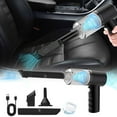 thumbnail image 4 of Aspiradora de coche, 3000PA de succión fuerte, portátil inalámbrica, soplador en 1, aspiradora portátil para coche y hogar, cabeza negra cuadrada con filtro, 4 of 9