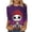 Multicolor Shirts 2, variant on Jsaierl Halloween Shirts Women Cute Witch Print Tees Stretch Going Out Crewneck T-Shirts 3/4 Sleeve Dressy Casual Blouse Tops Halloween Clothes,Sizes S-5XL